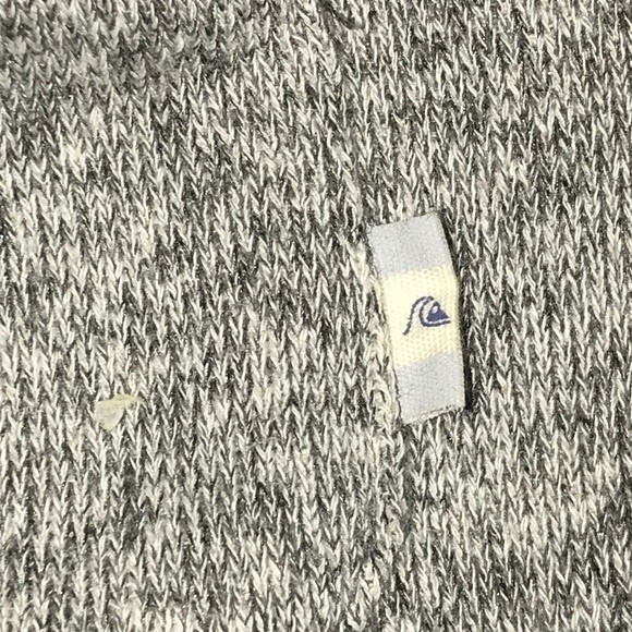 Quicksilver Sweater Top Pullover Heather Gray Navy Pocket Details size XS - Picture 14 of 16